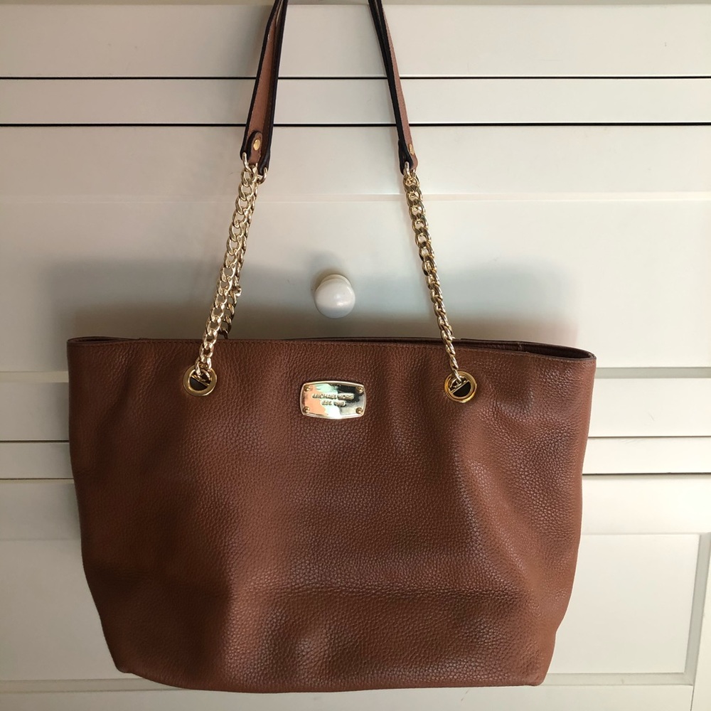 Michael Kors brown leather shoulder purse